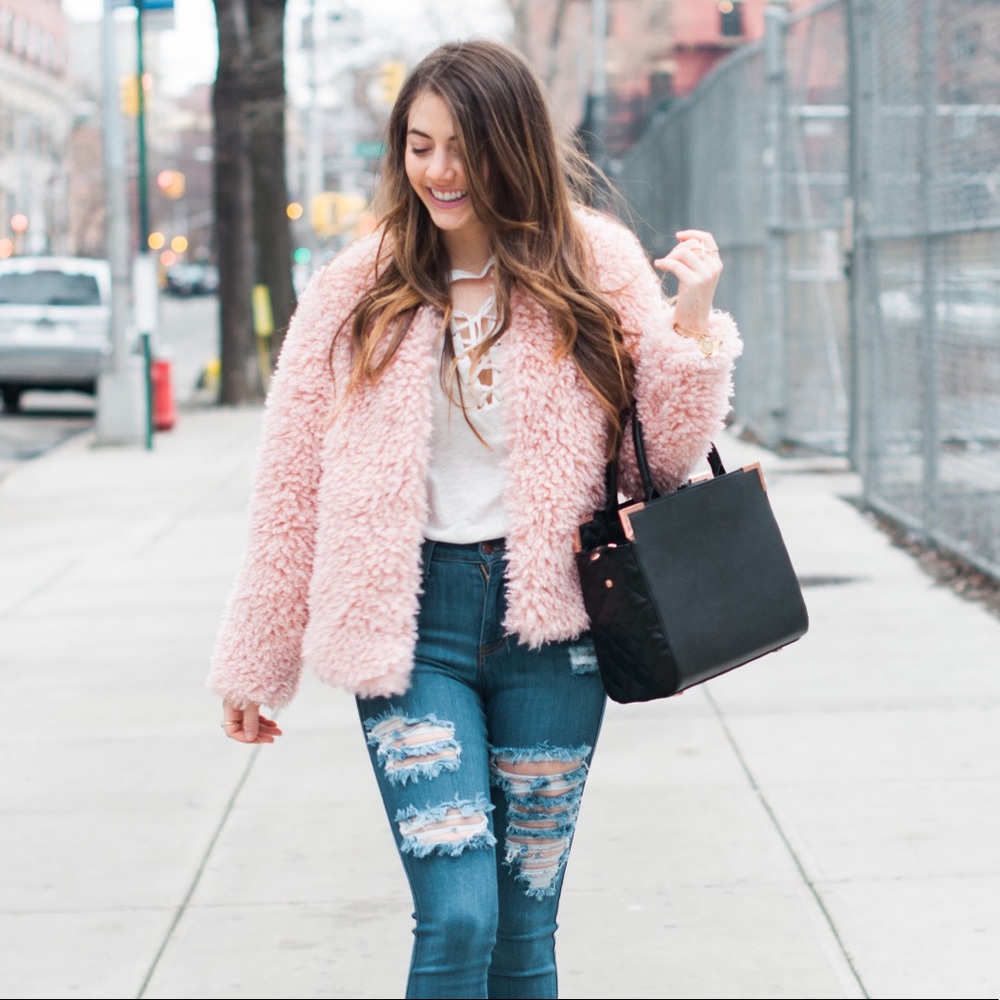 Pink Teddy Coat
